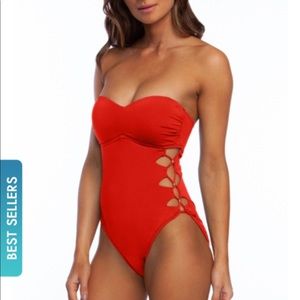 Kenneth Cole Sunset Cut Out One Piece Swimsuit M